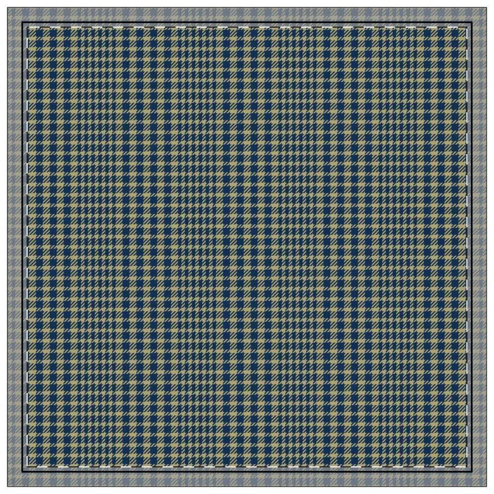 NWT Porter Anna- Navy & Gold  Cotton Napkin 8-set, Tweed
